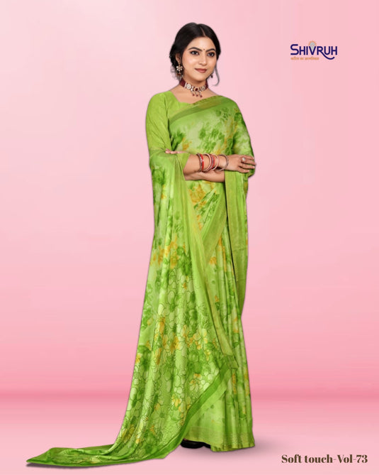 Premium Rimjim Chiffon Saree with Running Blouse | Lightweight & Elegant Wear