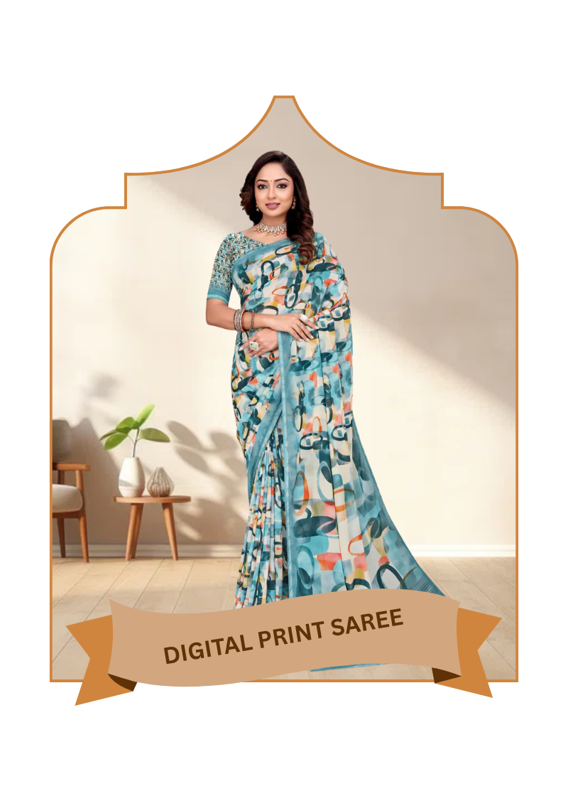 Digital Print Sarees