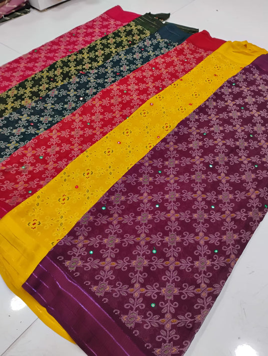 Silk wedding saree in pastel green