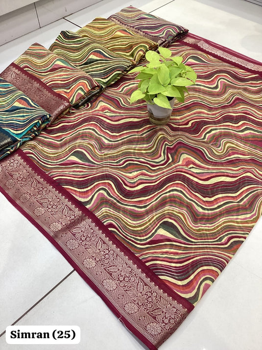 Vibrant yellow cotton ???? with handcrafted border