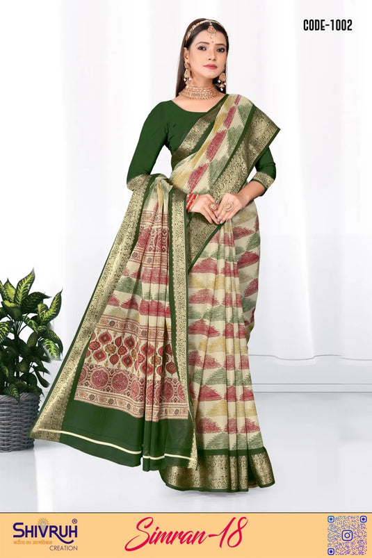 Saree blouse designs with cold-shoulder sleeves