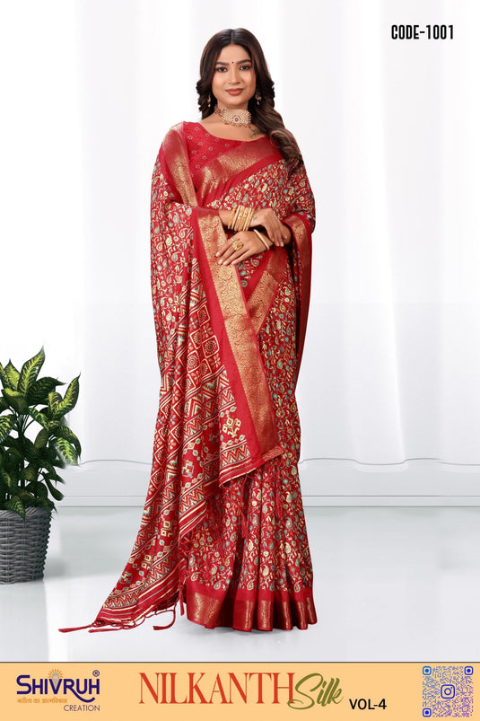 Soft cotton saree with floral print ideal for women’s daily wear