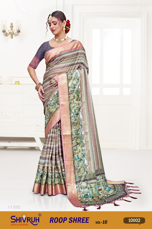 SHIVRUH saree for women in classic red with golden border.