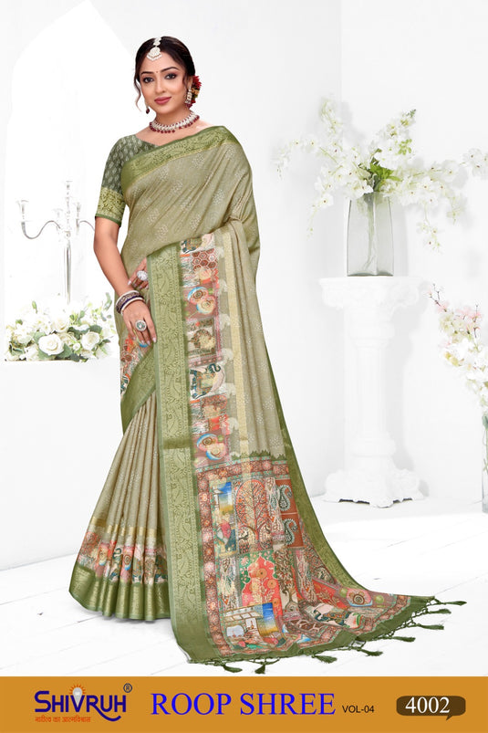 Blue cotton saree with simple yet elegant design.