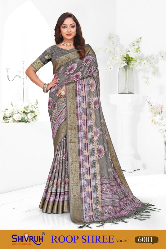 White and gold saree for wedding rituals from SHIVRUH.