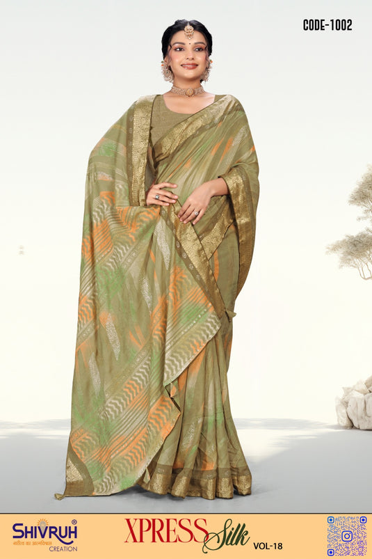 SHIVRUH silk saree look for women with self weaving design