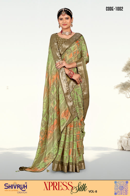 Trending saree in net with pearl edging