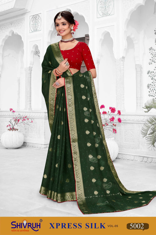 Soft silk saree with Banarasi motifs