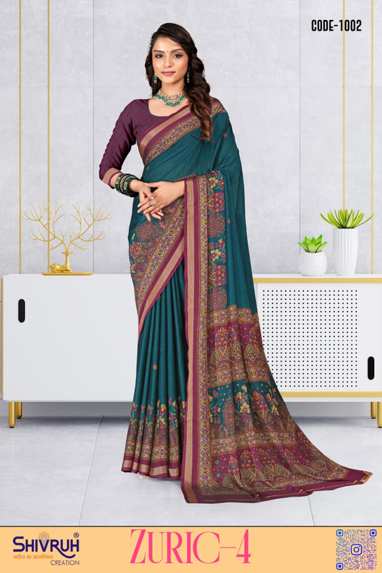 New Online Saree with Blouse – Premium Silk Saree Look