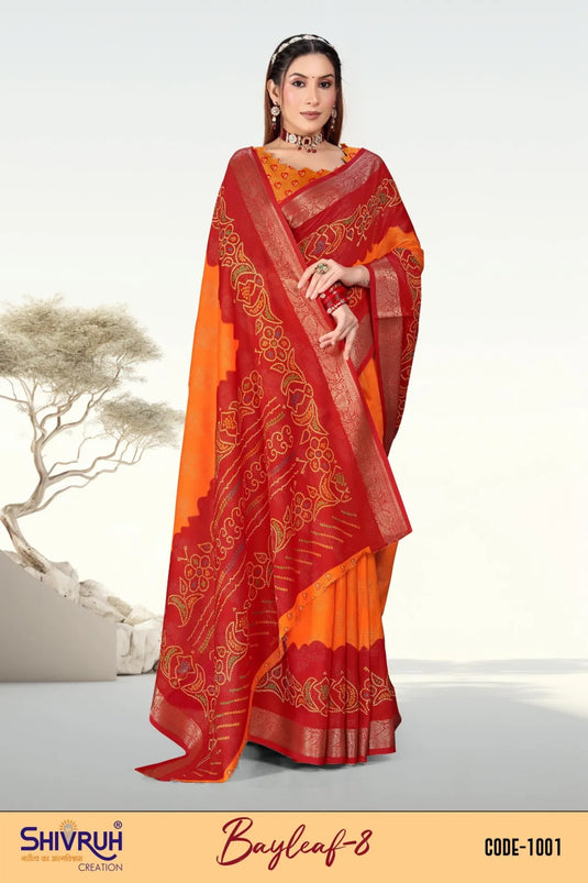 Saree blouse set with both blouse and dupatta