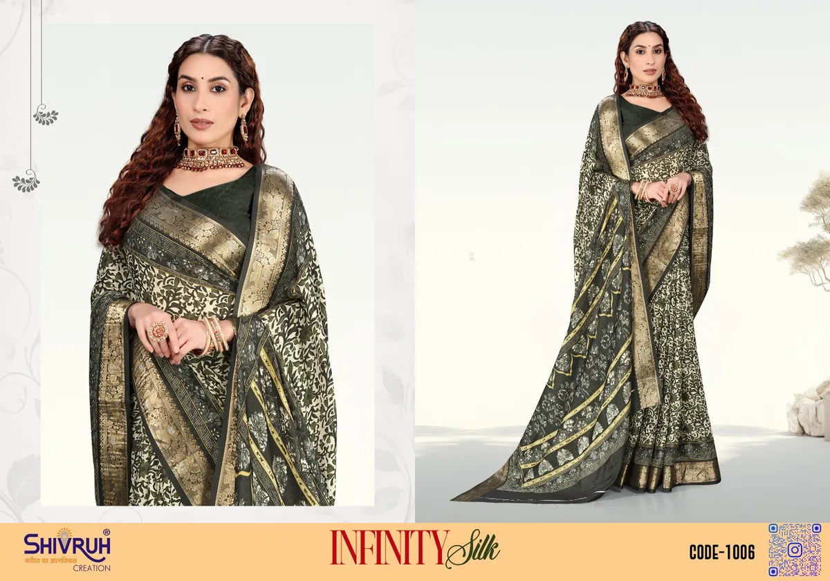 Traditional leheriya saree with zari pallu