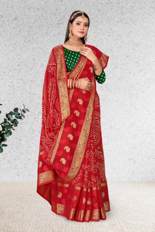 Hot saree in metallic gold with sheer overlay