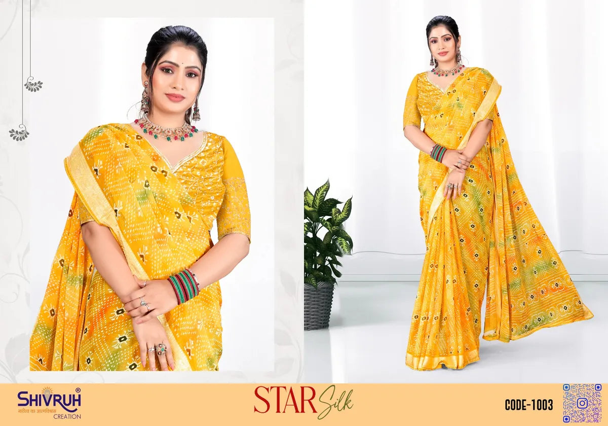 Party-ready hot saree in bold color