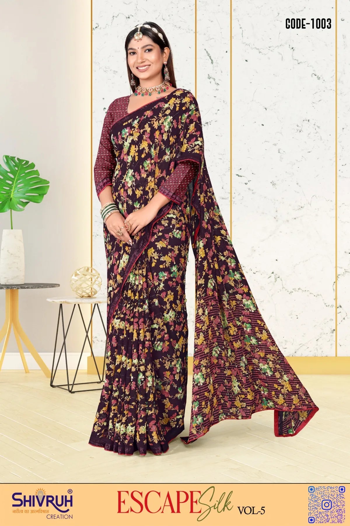 Trendy half saree in layered frill style