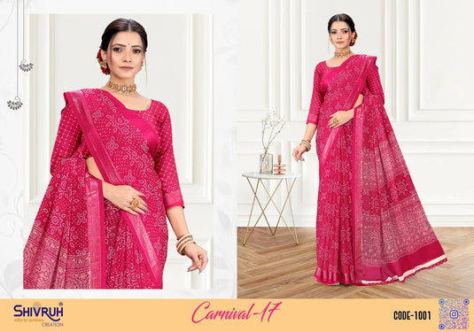 Georgette Bandhani design saree for women