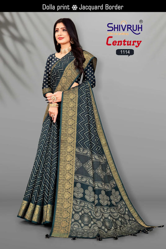Printed Dola silk Office wear saree