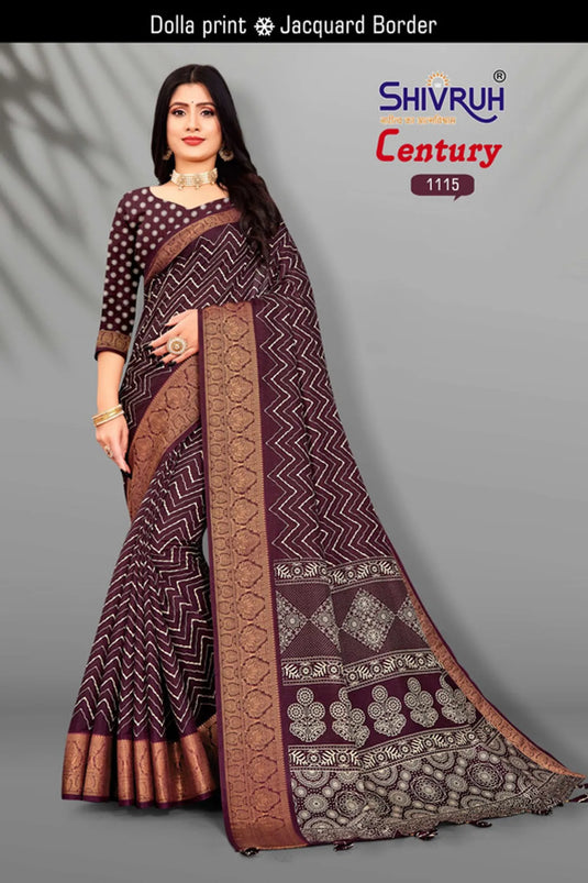 Printed Dola silk Office wear saree