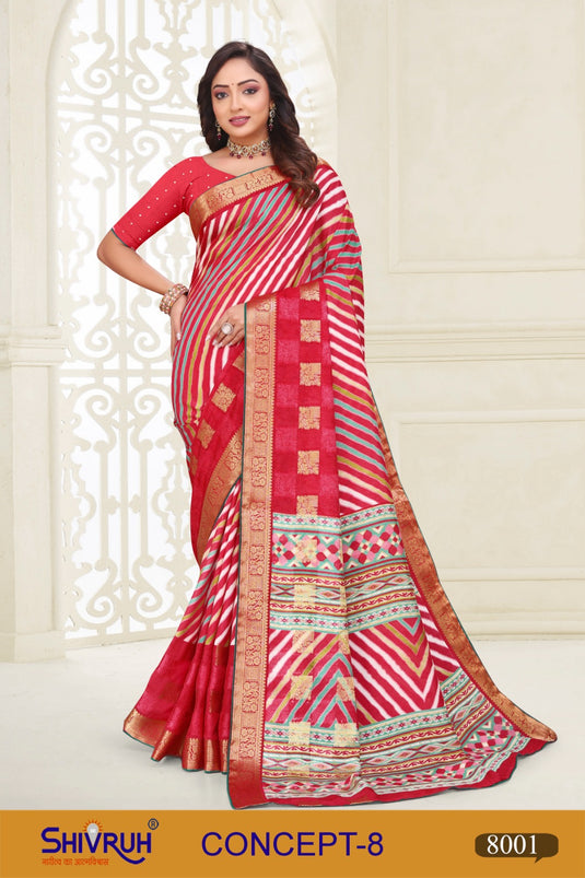 Blouse with high neck and cutwork for sarees