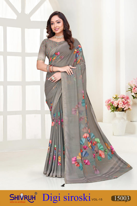 Rainbow lehriya saree for festive celebrations