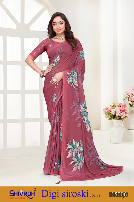 Bridal wedding saree in deep maroon silk