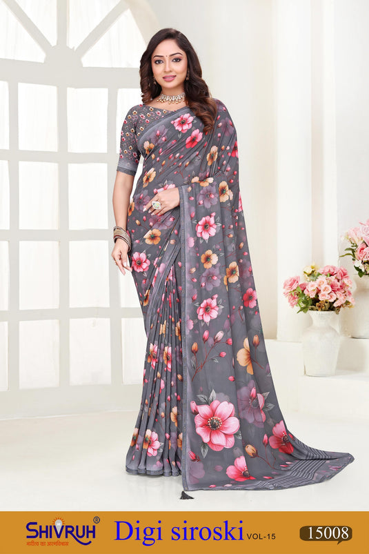 Blouse designs with elbow sleeves and embroidery