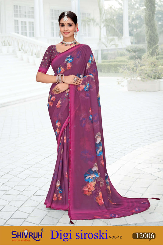 Classic saree look with traditional drape and blouse