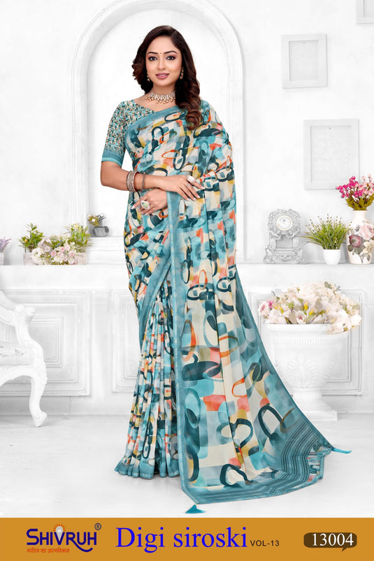 Soft women saree in ivory and rose tones