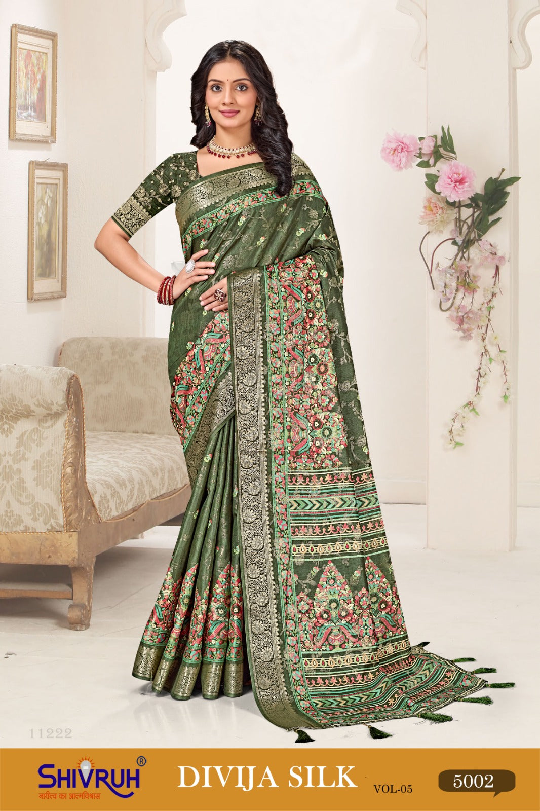 Soft silk saree in pastel pink by SHIVRUH