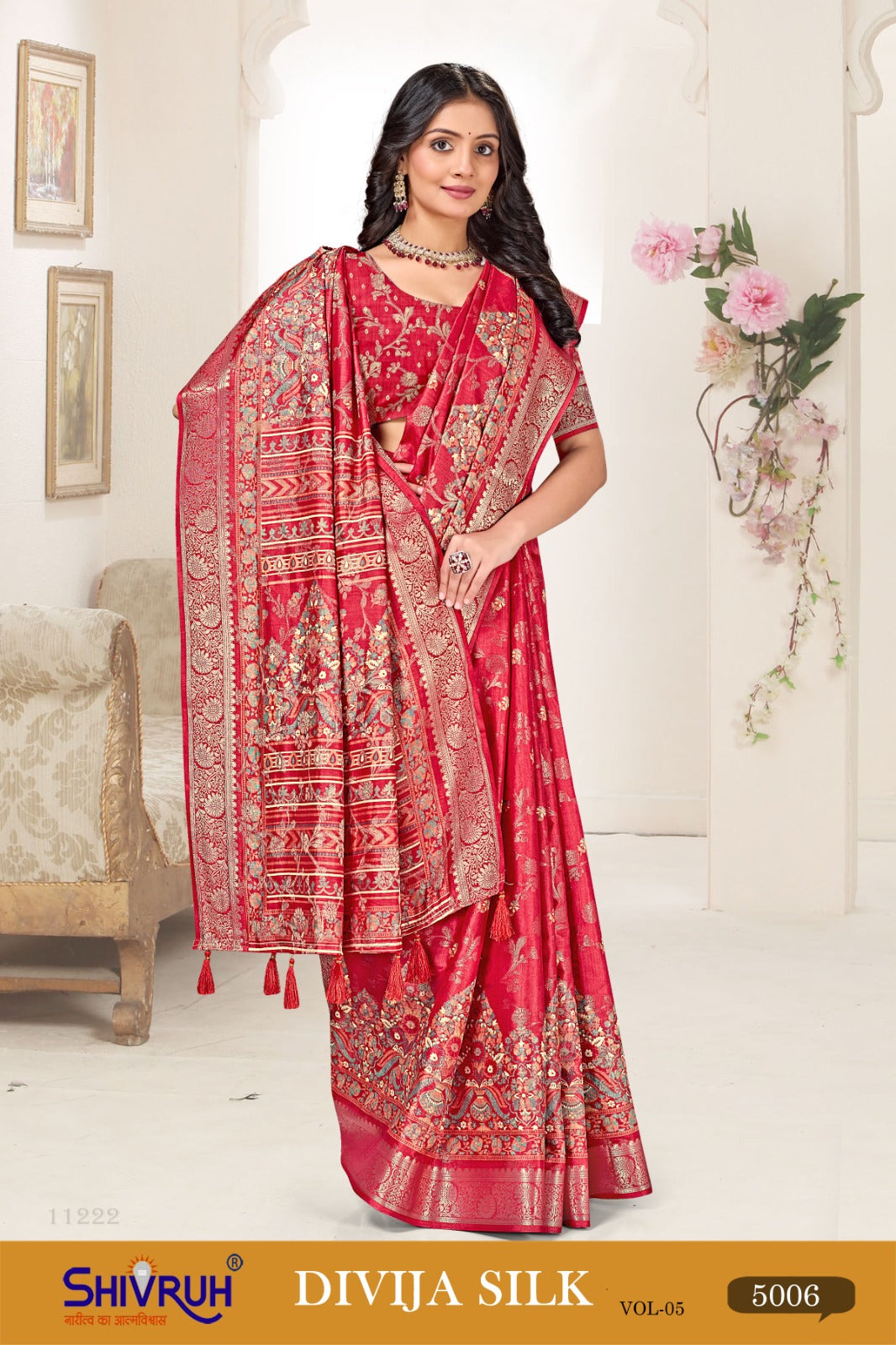 Lehariya saree in multicolor shades with gota patti