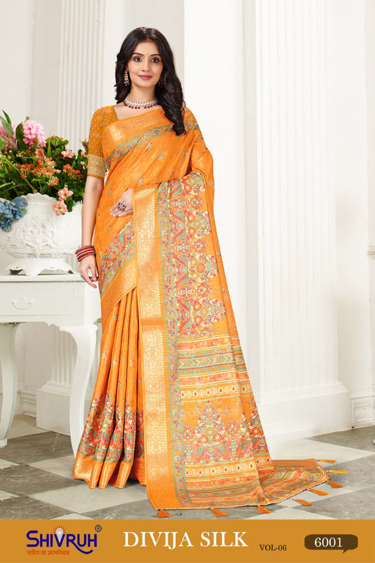 Trendy saree look with statement blouse design