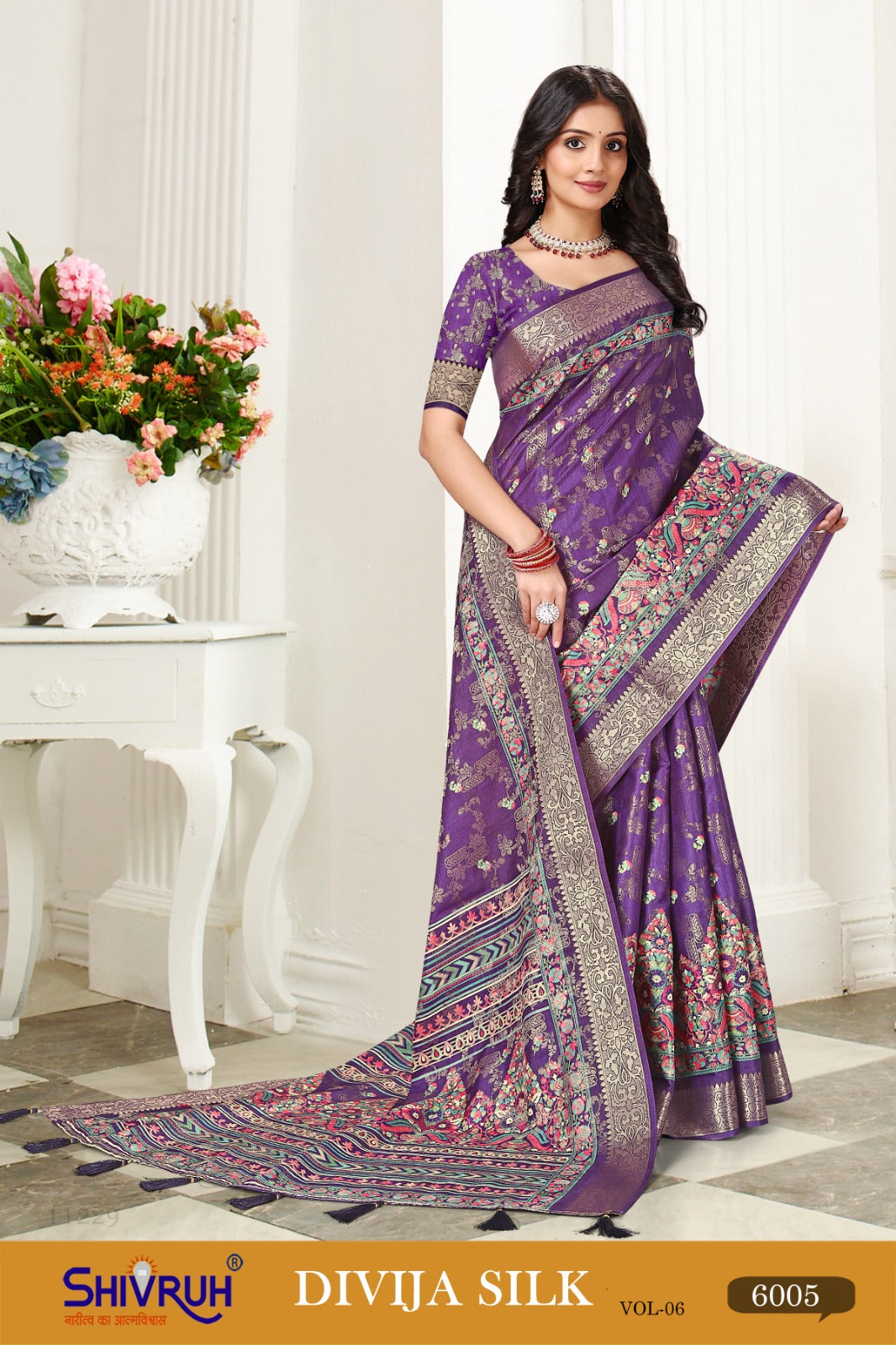 Half saree with embellished blouse from SHIVRUH