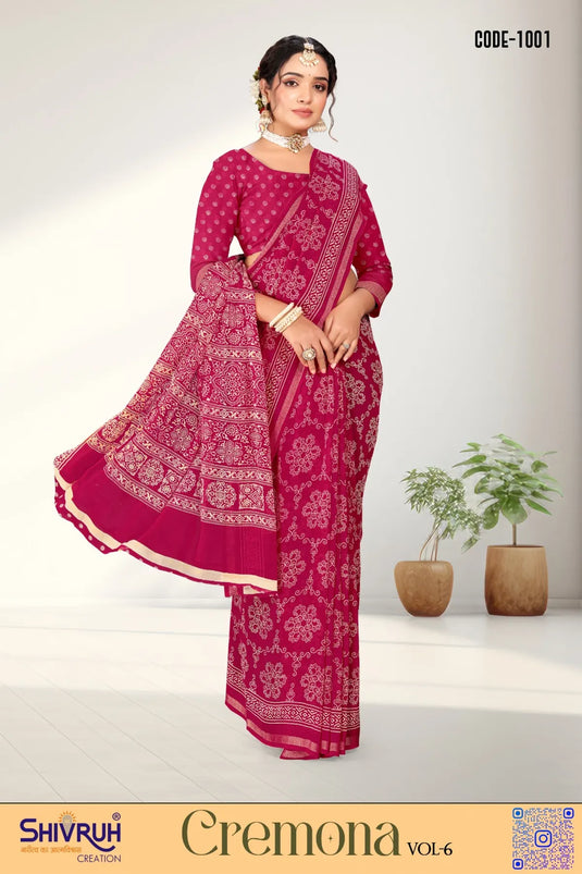 Georgette Zari Weaving Viscose Border Saree For Women