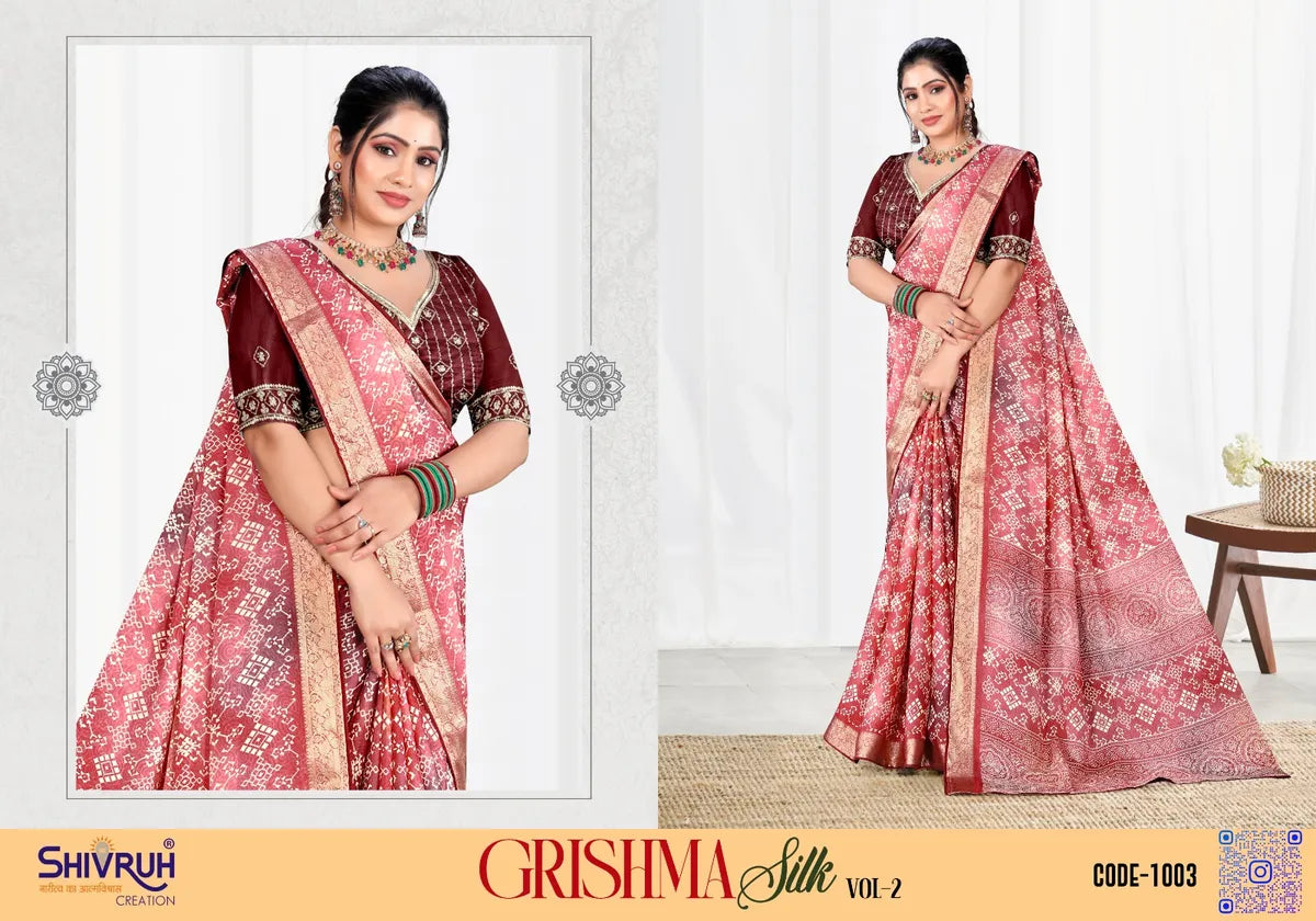 Latest saree with belt drape style