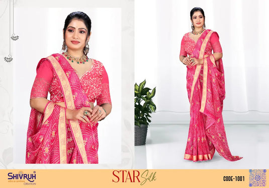 Half saree in shimmer georgette with matching blouse