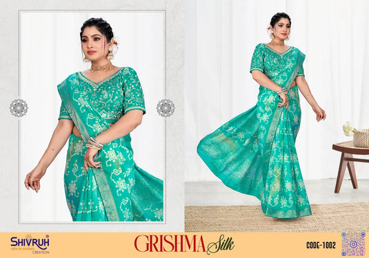 Trending saree in floral embroidery