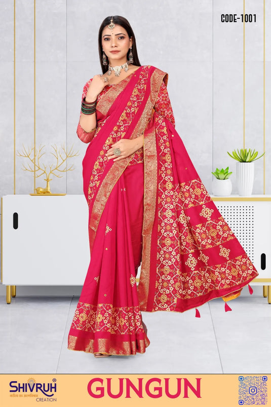 Party wear lehriya saree with shimmer