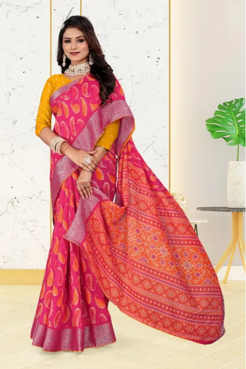 Elegant women saree in mint green organza
