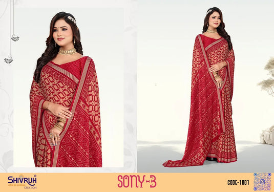 Appealing Rimzim Crepe Aari print Weaving Saree