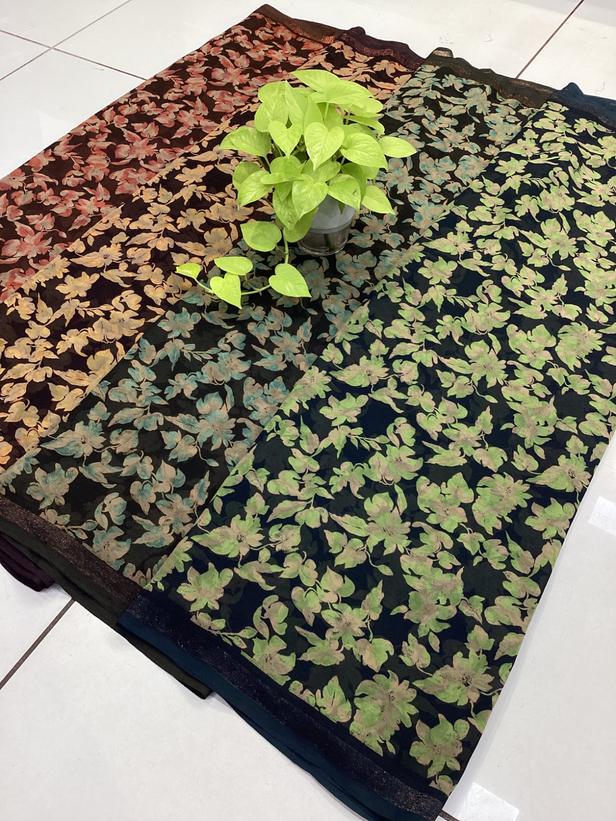 Lehriya saree with traditional wave prints and soft drape