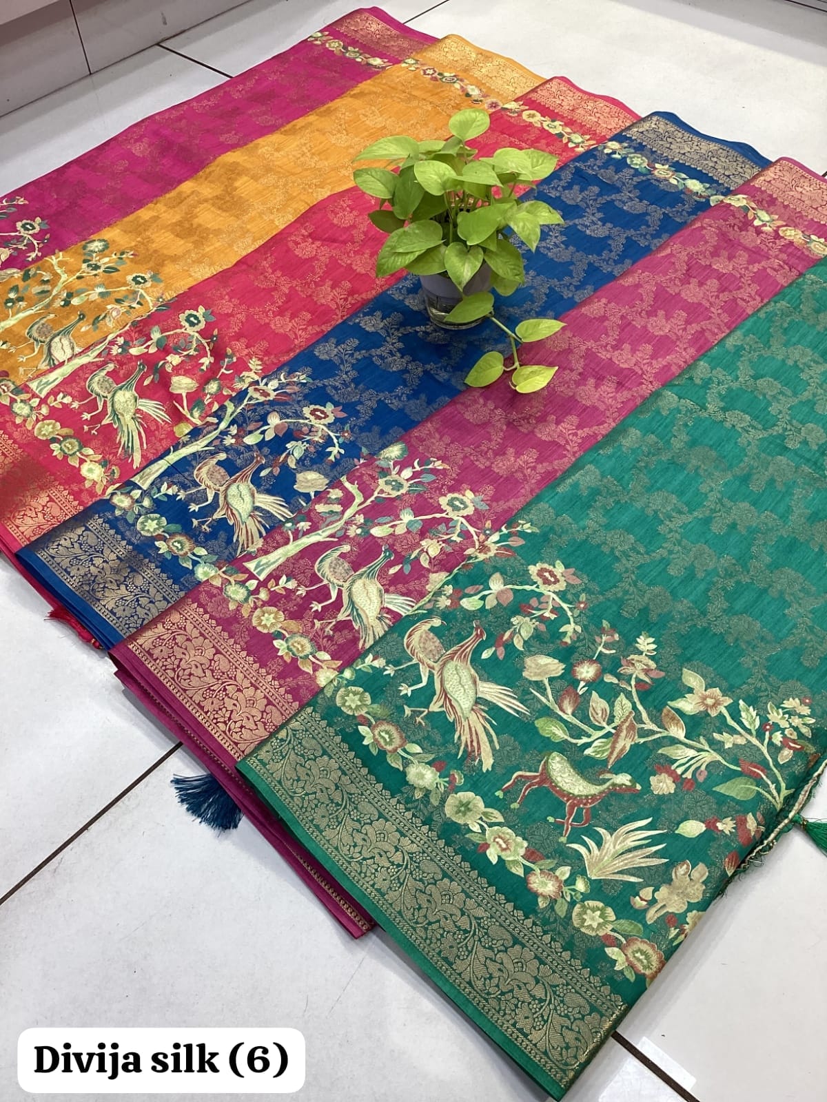Handloom cotton saree in earthy tones by SHIVRUH