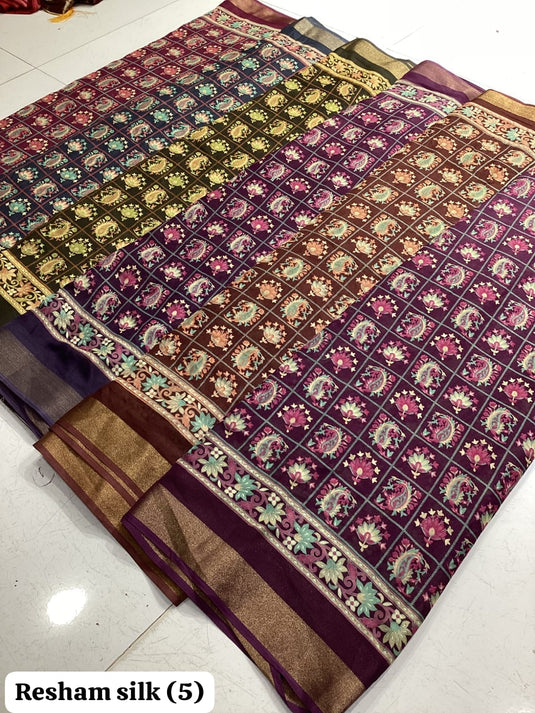 Designer new saree with lace and net