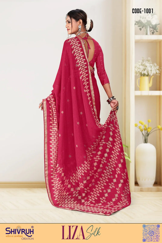 Smashing Women's Chiffon Viscose border Saree