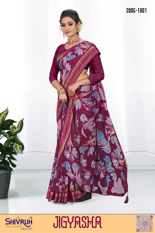 Banarasi saree design with gold weaves
