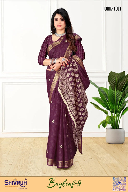 Royal wedding saree in ivory with gold thread