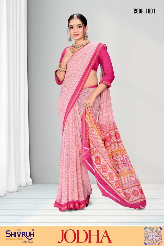 Georgette Laheriya design saree for women