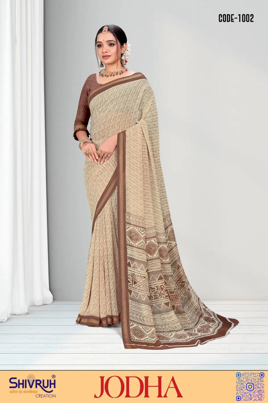 Georgette Laheriya design saree for women