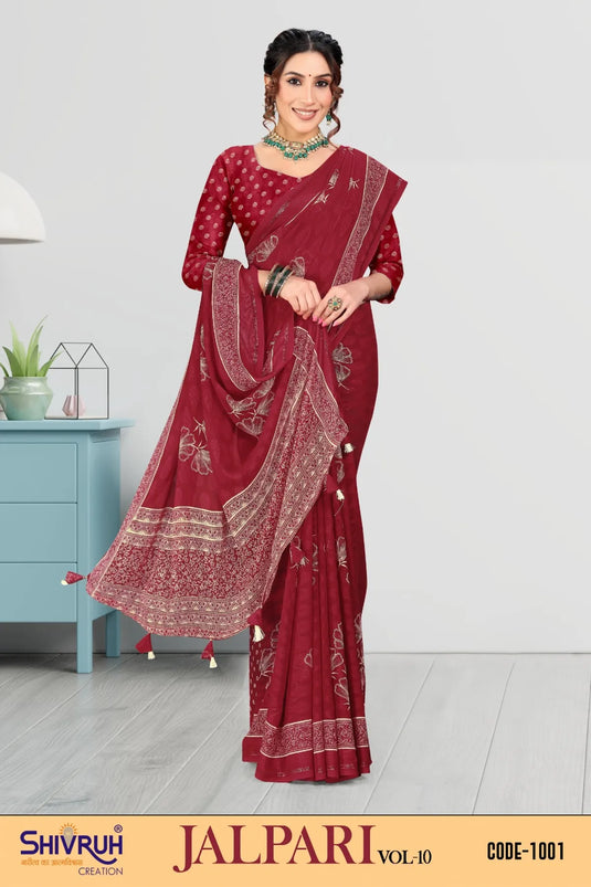 Gold bridal wedding saree with shimmer