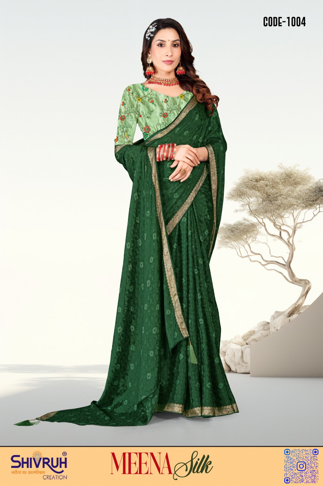SHIVRUH banarasi saree with rich brocade pallu