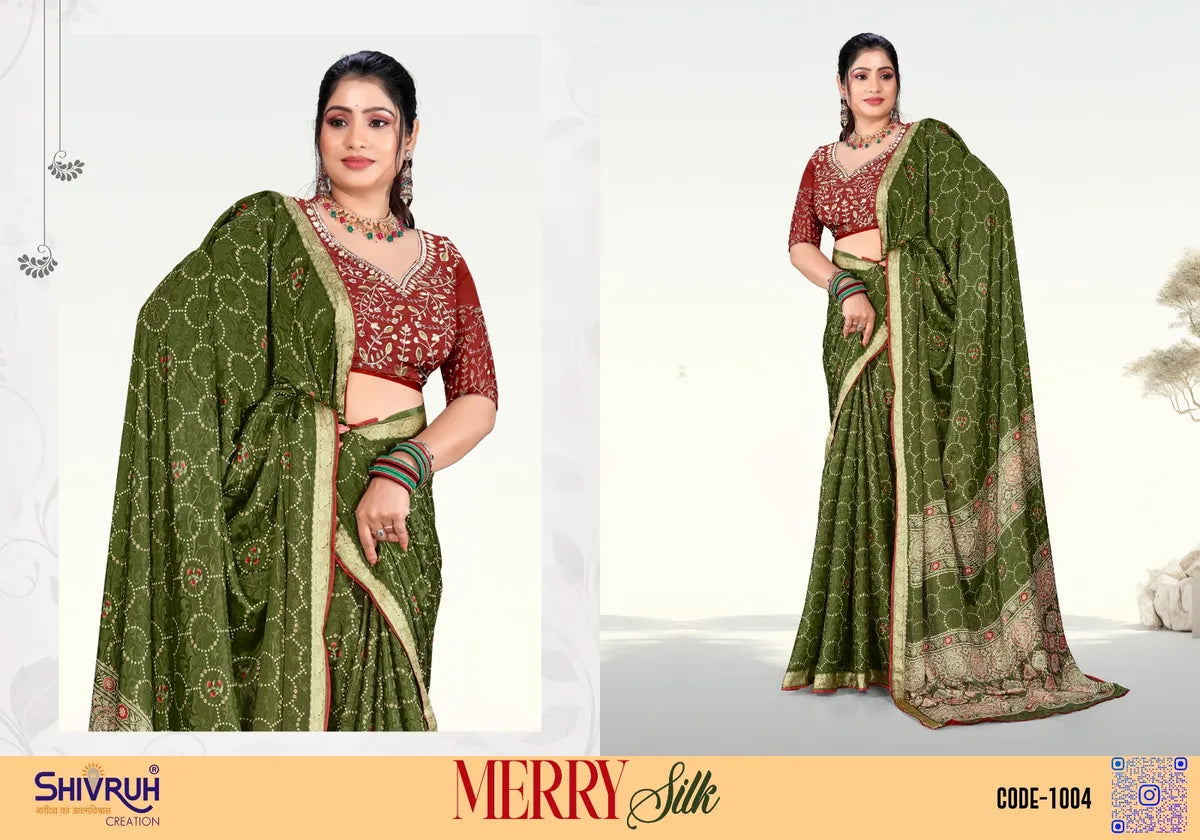 Banarasi silk saree with woven motifs