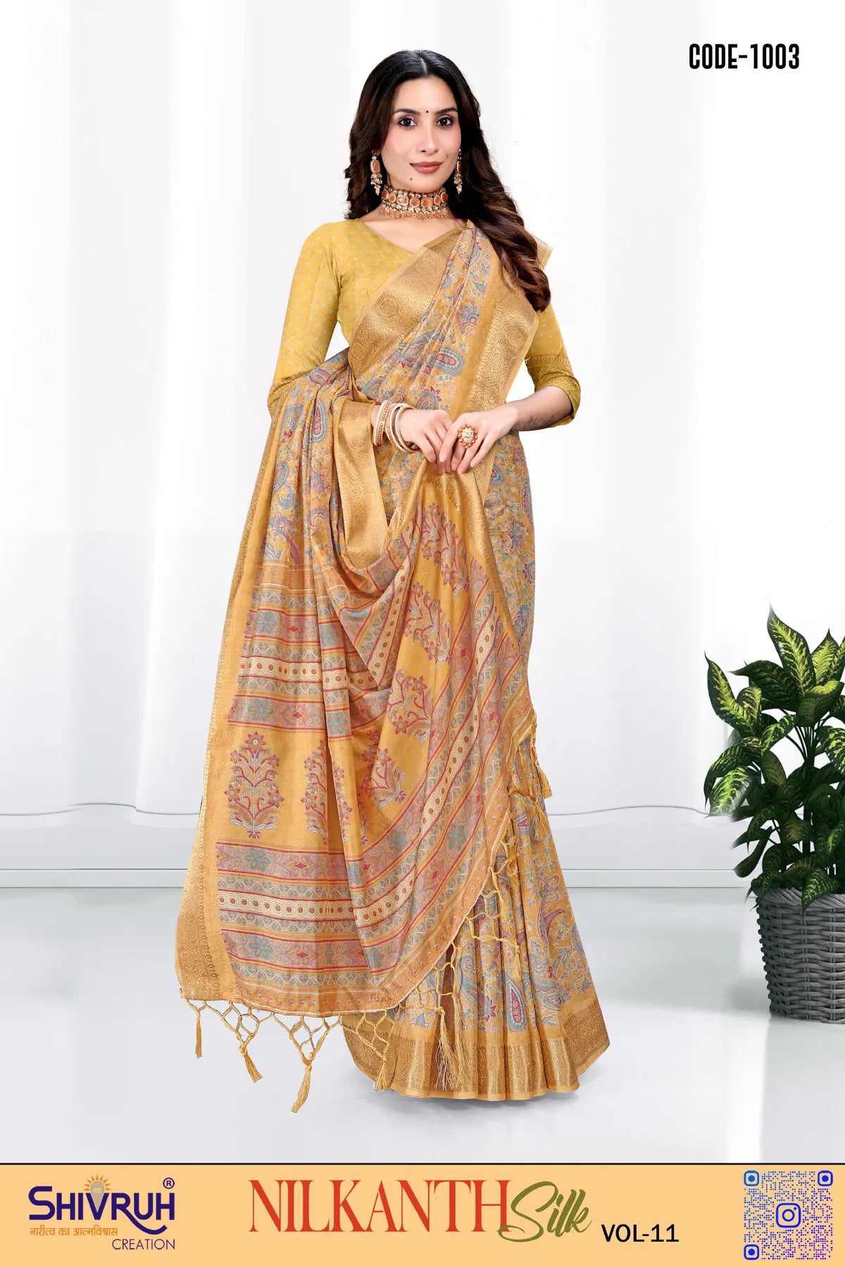 Trending saree with pleated cape pallu